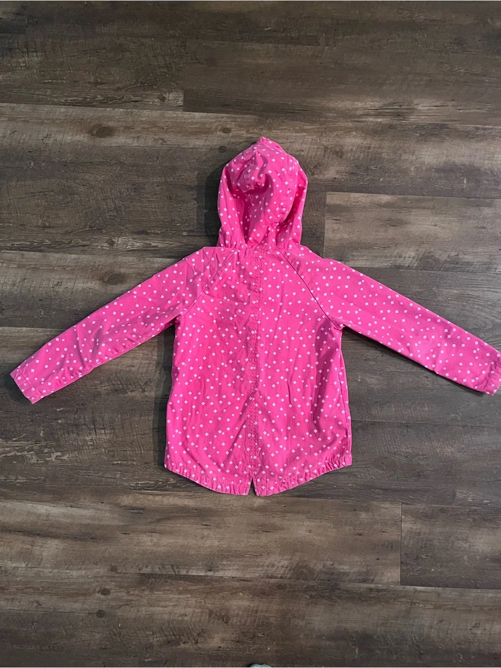 Gymboree Pink Hooded Jacket with White Diamond Accents